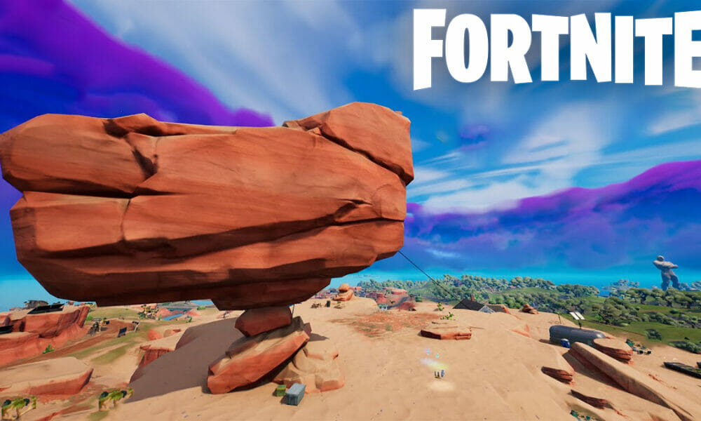 Impsosible Rock Formation in Fortnite