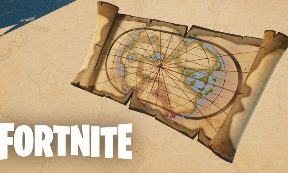 Nathan Drake's treasure map in fortnite