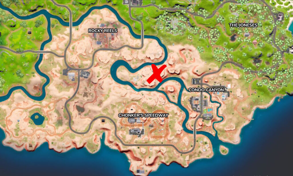 Ubicación de la formación de roca imposible de Fortnite