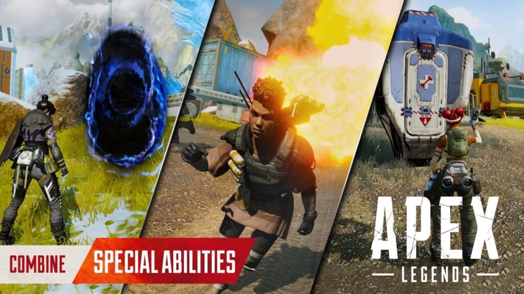 Wraith, Bangalore y Lifeline en Apex Legends