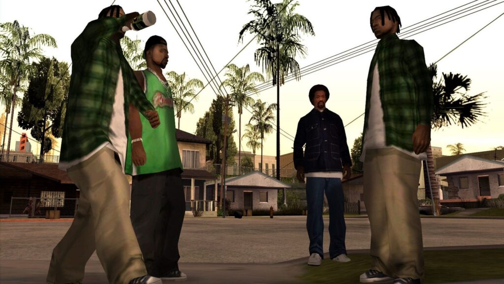 CJ y su equipo en san andreas