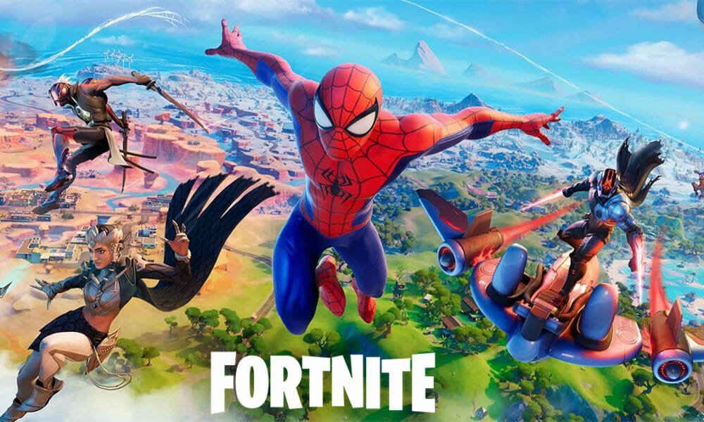 Spider-Man and Fortnite characters