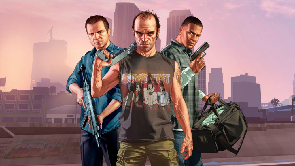 Trevor, Michael y Franklin en GTA V