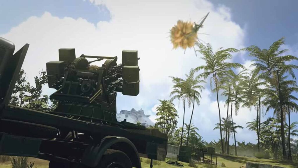 Cañón antiaéreo en Warzone Pacific