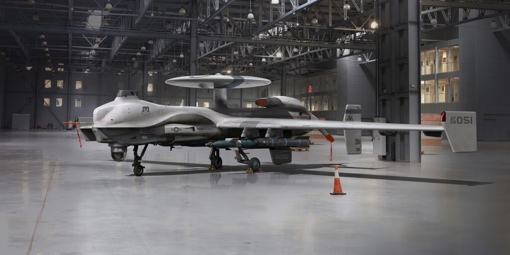 UAV de zona de guerra