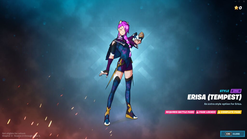 Super estilo Fortnite Erisa Tempest