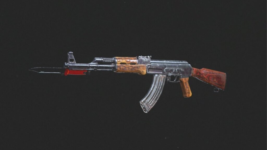 zona de guerra ak47 con bayoneta