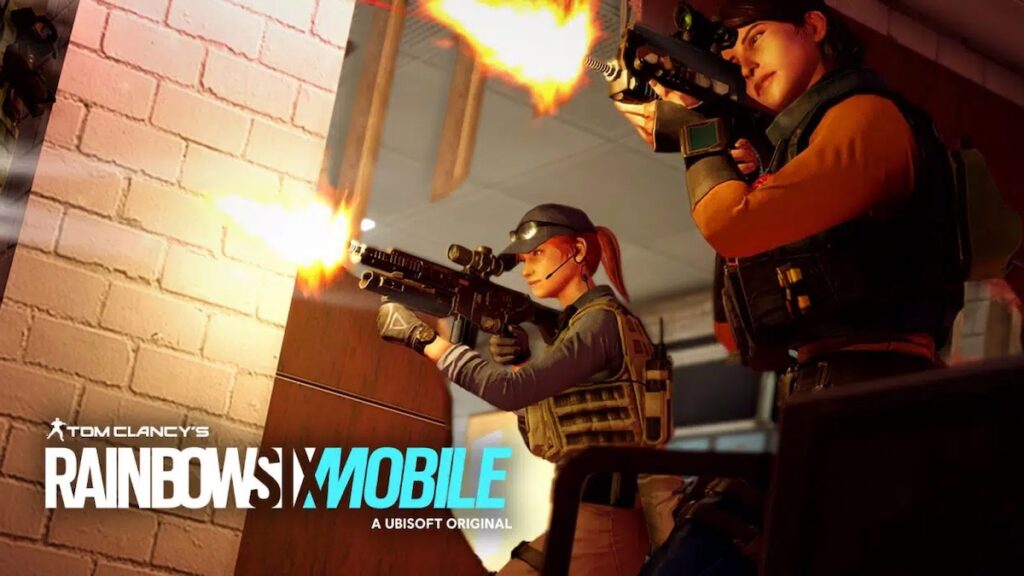 Rainbow Six Mobile Operadores disparando armas