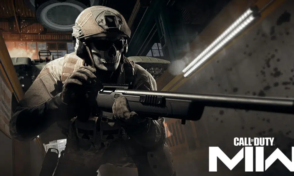 Modern Warfare Ghost using SPR sniper rifle