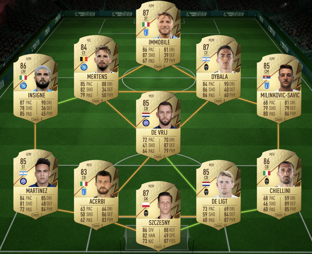 Italia Verratti SBC solución FIFA 22