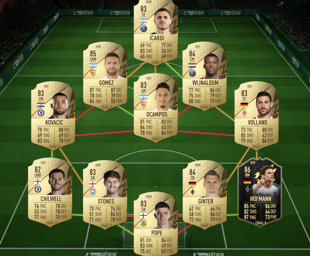 PSG Verratti SBC solución FIFA 22