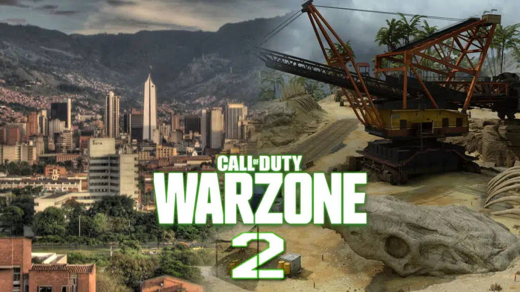 Medellín y Caldera con el logo de Warzone 2