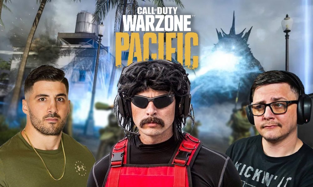 JGOD, Dr Disrespect, Nickmercs, and Godzilla in Warzone