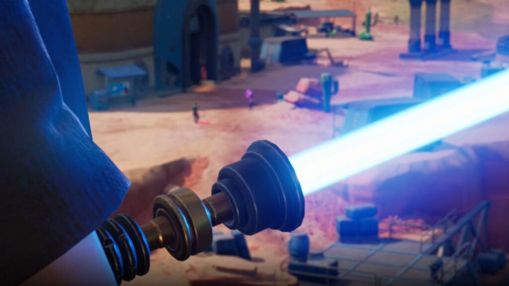 obi-wan kenobi sosteniendo su sable de luz en fortnite