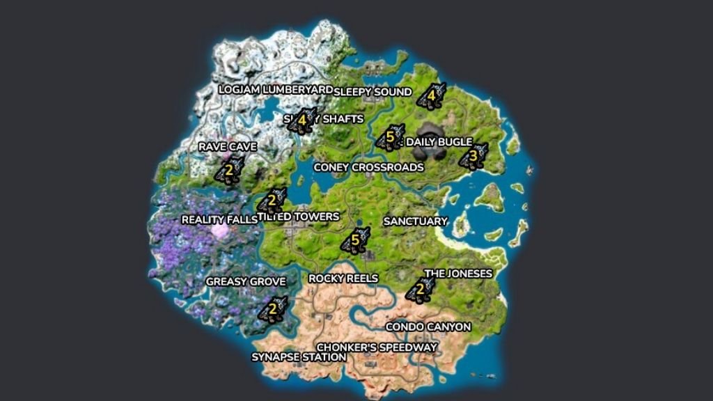 Ubicaciones de lobos en Fortnite