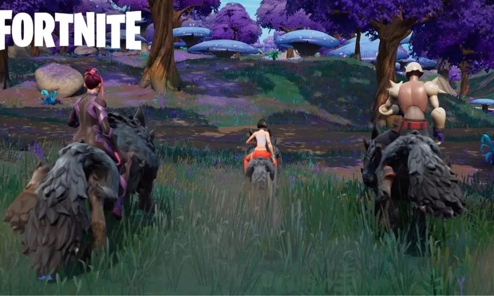 Fortnite characters riding animals