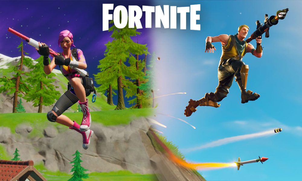 Fortnite characters jumping