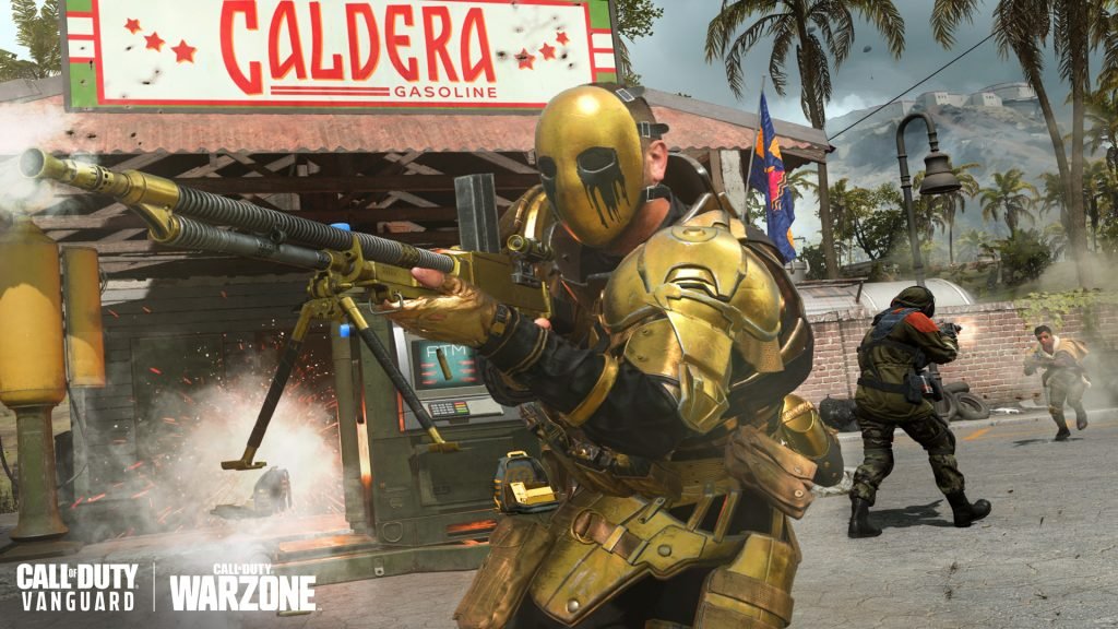 jugador de warzone disparando a Bren en Caldera