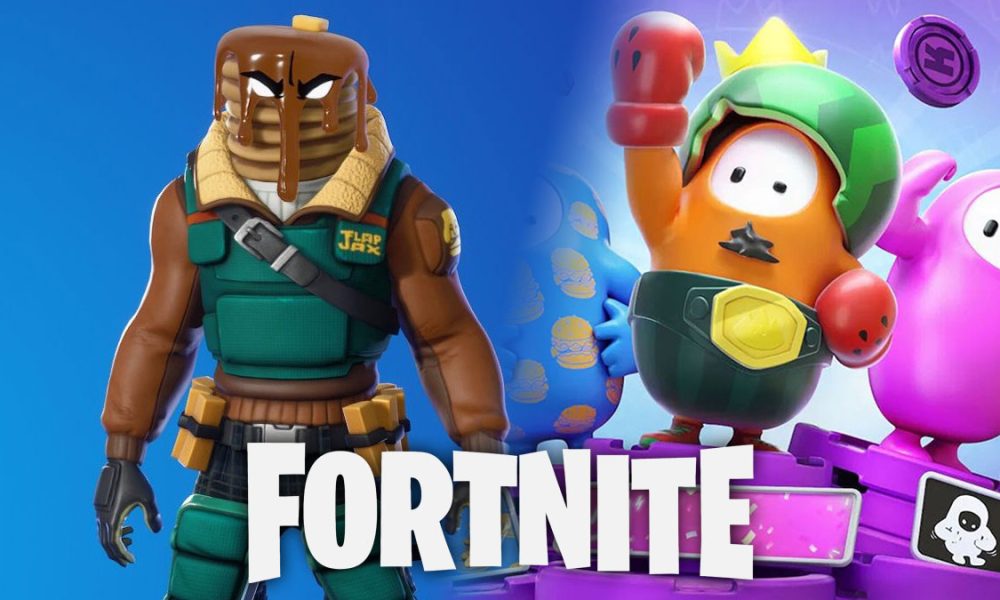 Fortnite major mancake skin and fall guys characters