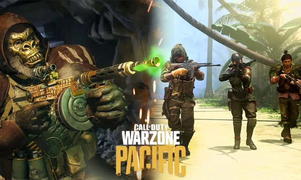 Kong Operator skin and Warzone Pacific Operators aiming weapons