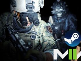 Modern Warfare 2 characters with Steam logo