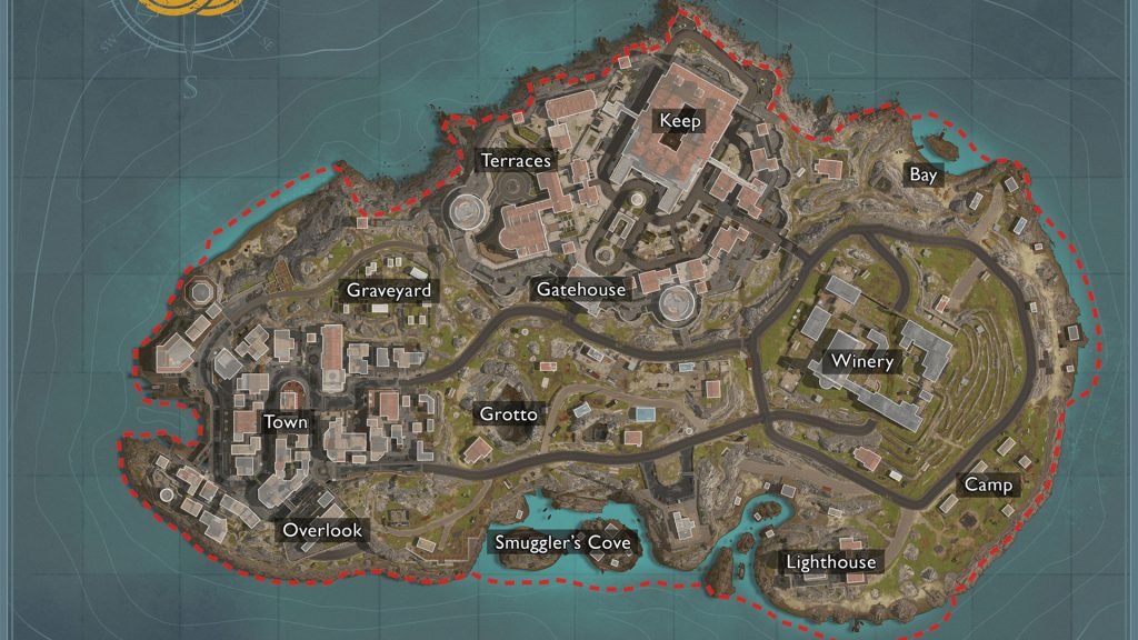 Mapa de Keep Tac de Warzone Fortune