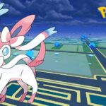 Sylveon (an Eevee evolution) in Pokemon Go