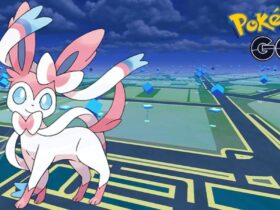 Sylveon (an Eevee evolution) in Pokemon Go