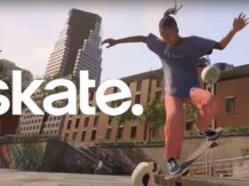 skate character grinding on a skateboard