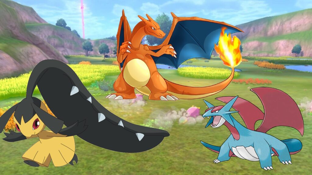 Pokémon Mawile, Charizard y Salamence 