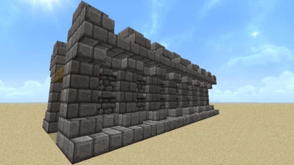 Pared de piedra lisa en Minecraft