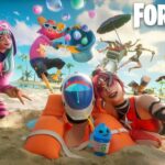 Fortnite characters at the beach