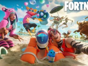 Fortnite characters at the beach