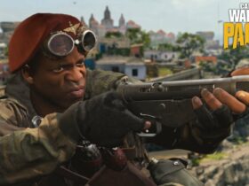 Kingsley using Sten SMG in Warzone