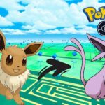 Eevee and Espeon in Pokemon Go