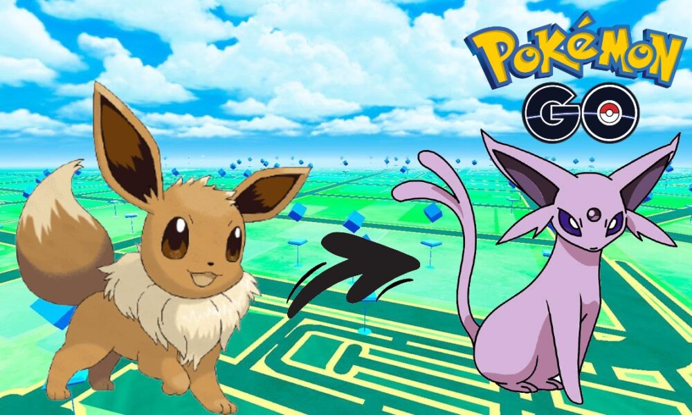 Eevee and Espeon in Pokemon Go