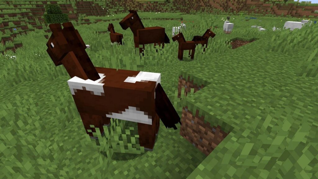 Cría de caballos en Minecraft 