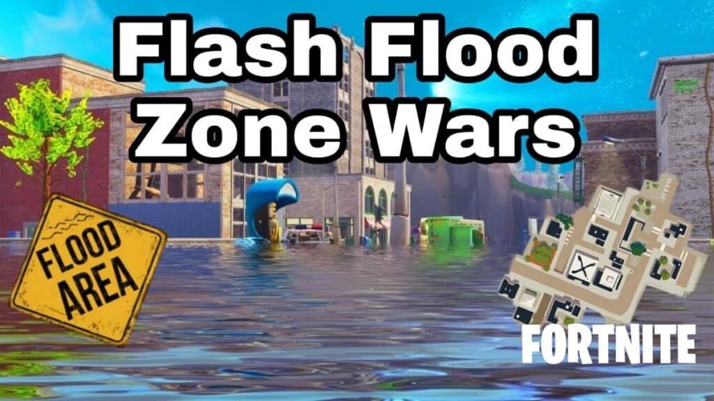 Flash Flood Zone Wars mapa 1v1 en Fortnite