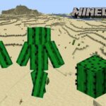 Minecraft cover with a Cactus block and Cactus characters