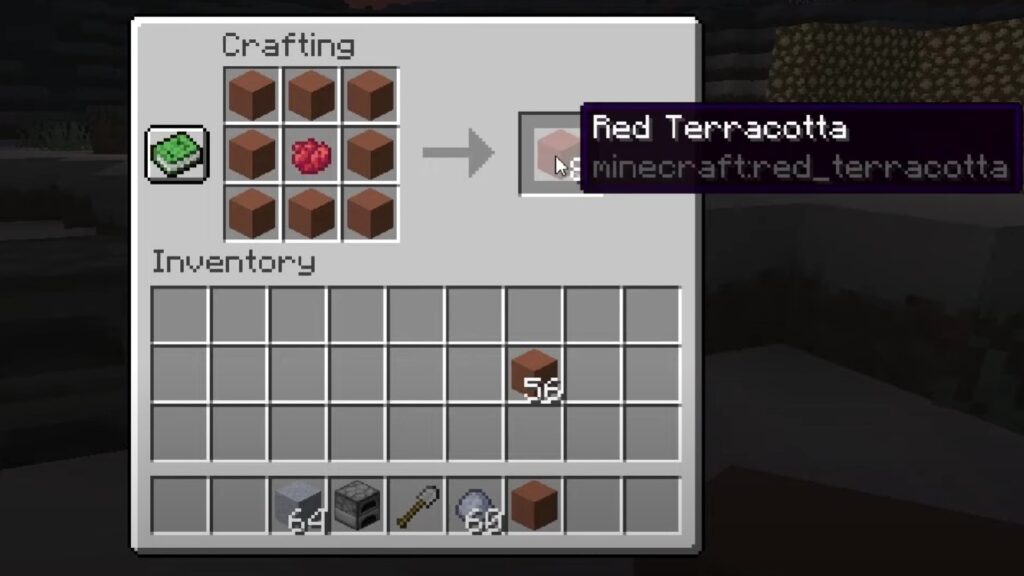 Método de elaboración para hacer terracota roja en Minecraft