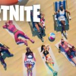 fortnite characters at the beach