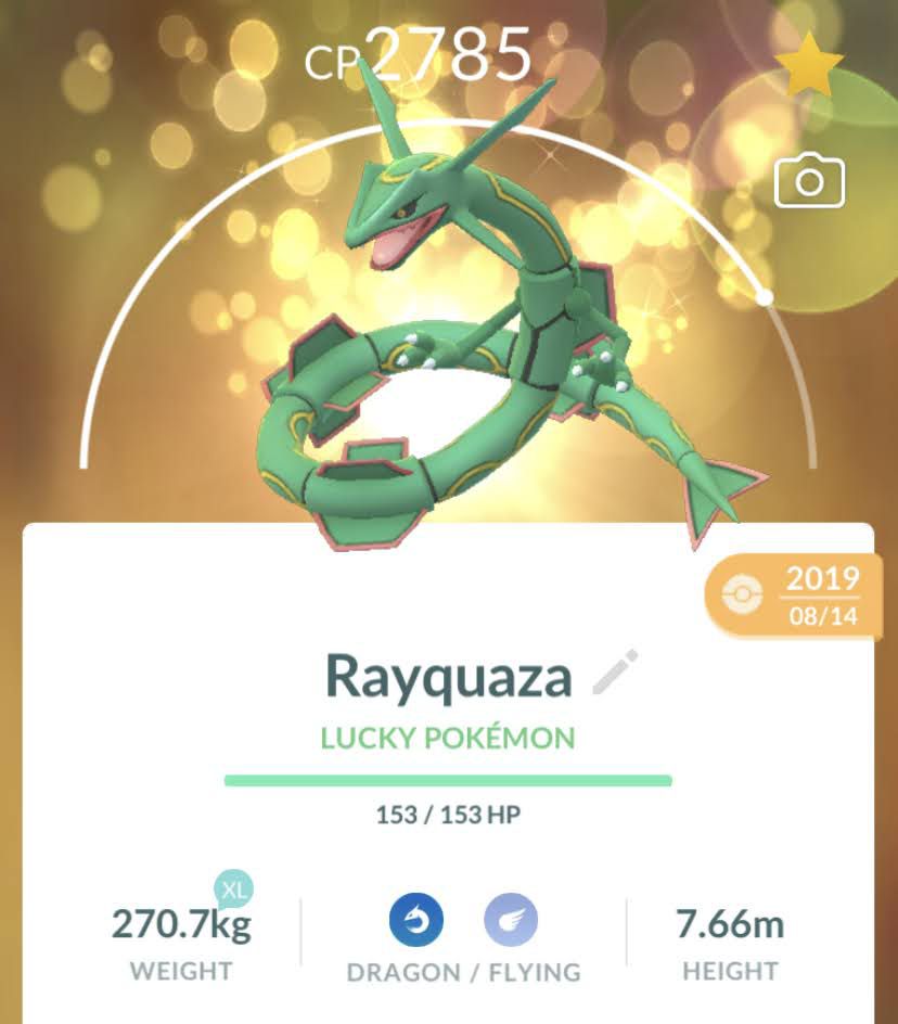 Lucky Rayquaza Pokémon Ir