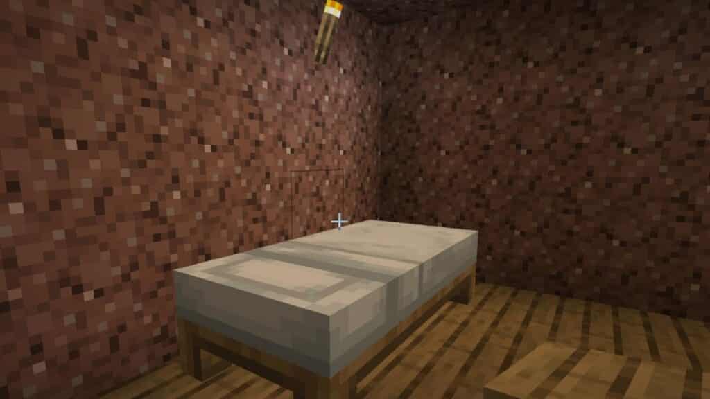 Cama blanca en Minecraft