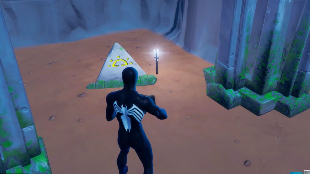 Piedra con símbolo en Santuarios barajados de Fortnite poi 