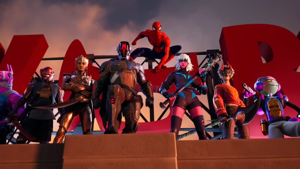 Máscaras de Fortnite Capítulo 3 como The Foundation y Spider-Man