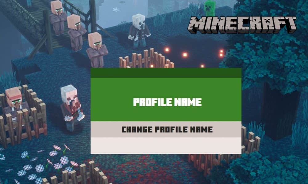 Change profile name option in Minecraft