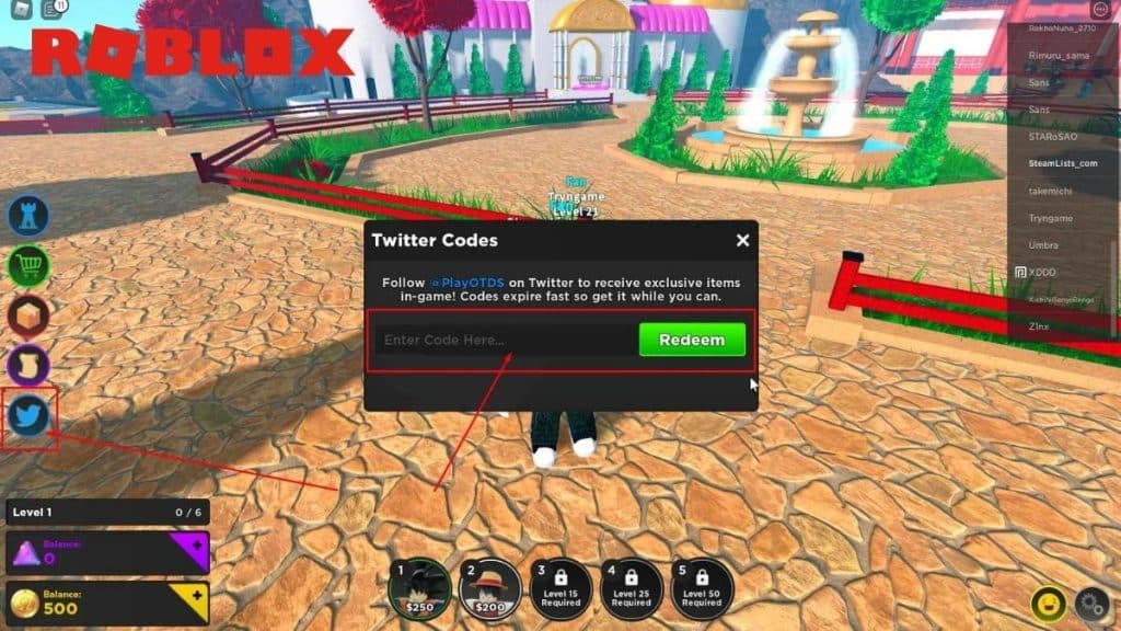 Cómo canjear códigos de Omega Tower Defense Simulator en Roblox