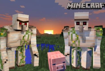 Two Iron Golems from Minecraft