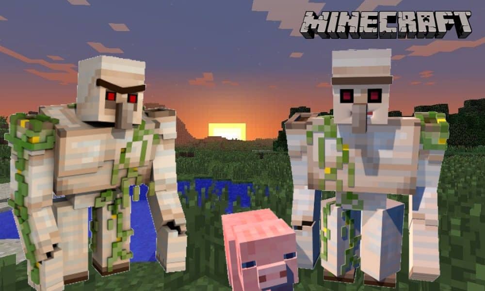 Two Iron Golems from Minecraft