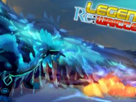 Roblox Legends ReWritten promo art with a massive dragon